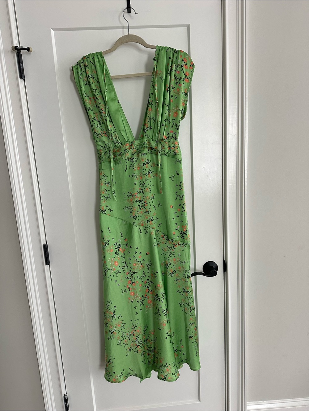 GREEN DRESS high split and colorful!  asos